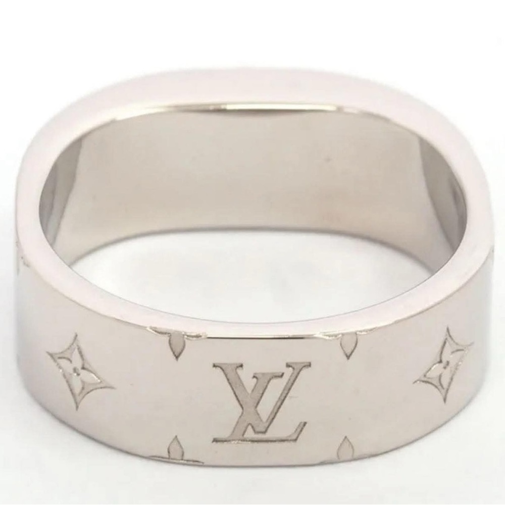 Louis Vuitton Bague Nanogram Silver Tone Ring sz:49/5- Free Gift With Purchase - Picture 3 of 12